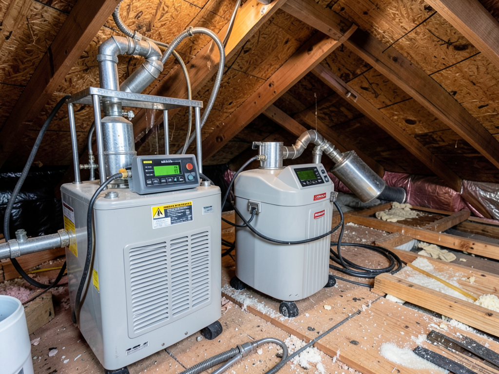 Dealing with wet attic insulation after a roof leak in Christopher Farms