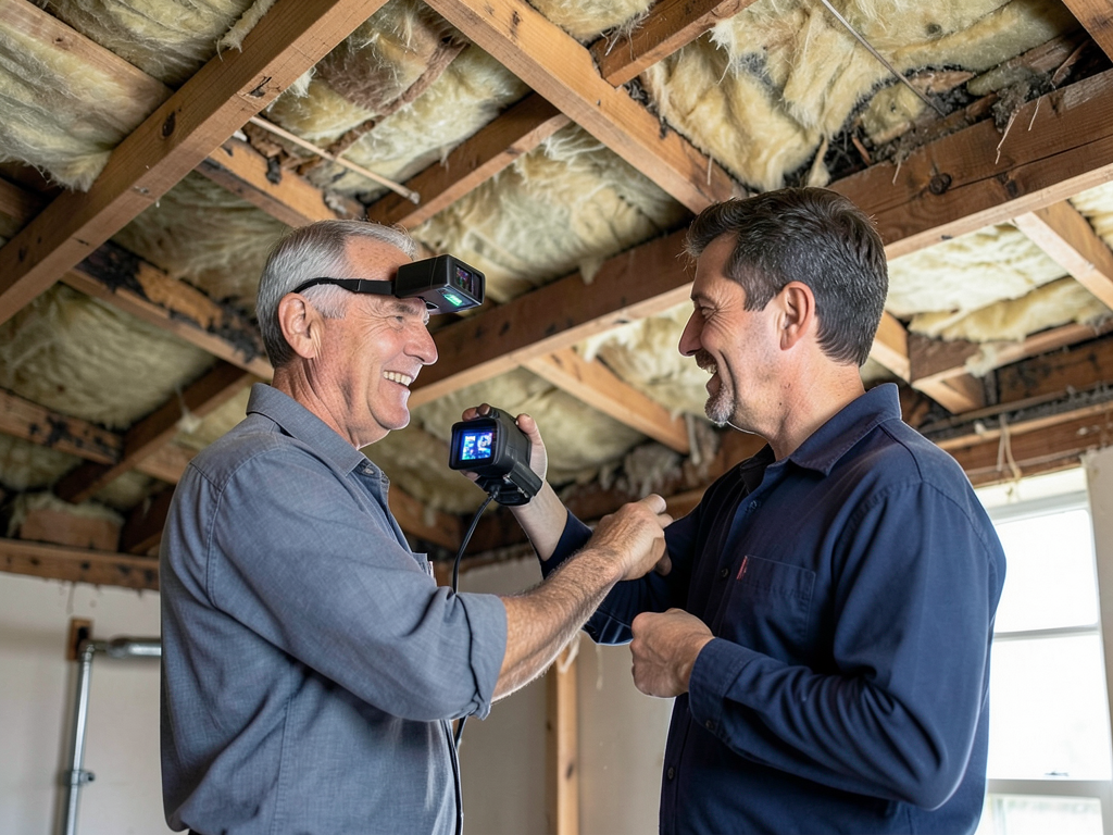Repairing attic water damage from a leaky roof in