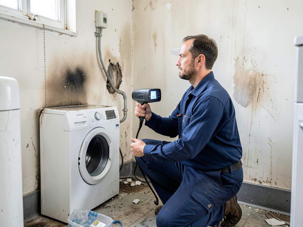 Why wet drywall in your laundry room often hides a bigger mold problem